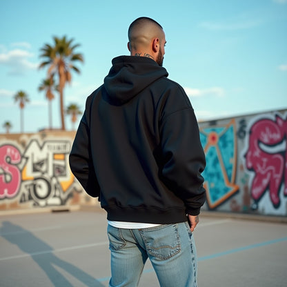 Drapplin Originals Premium Unisex Black Oversized Hoodie