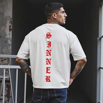 Sinners White Premium Oversized T-shirt