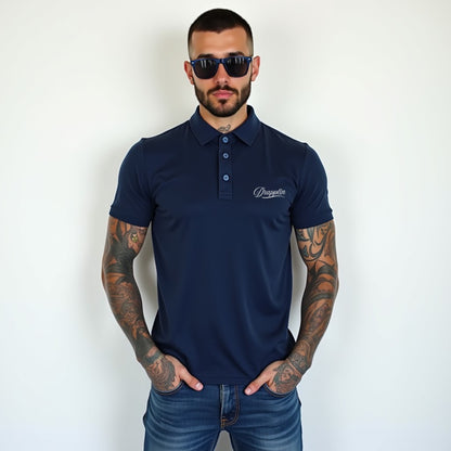 Drapplin Navy Blue Premium Polo Collar T-shirt