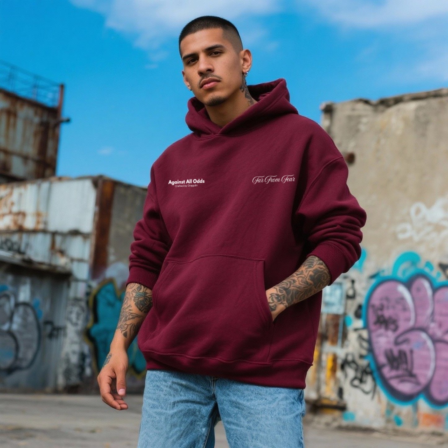 Fear Heavyweight Premium Oversized Printed Hoodie