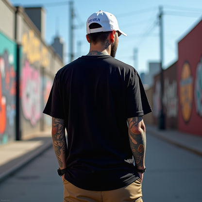 Suckers Premium Heavy Thread Black Oversized Printed T-shirt