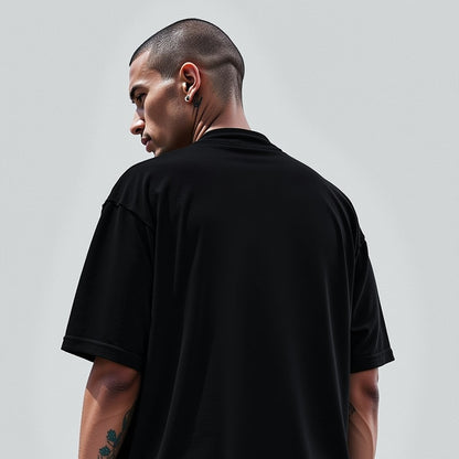 Santa Monica Black Premium Oversized T-shirt