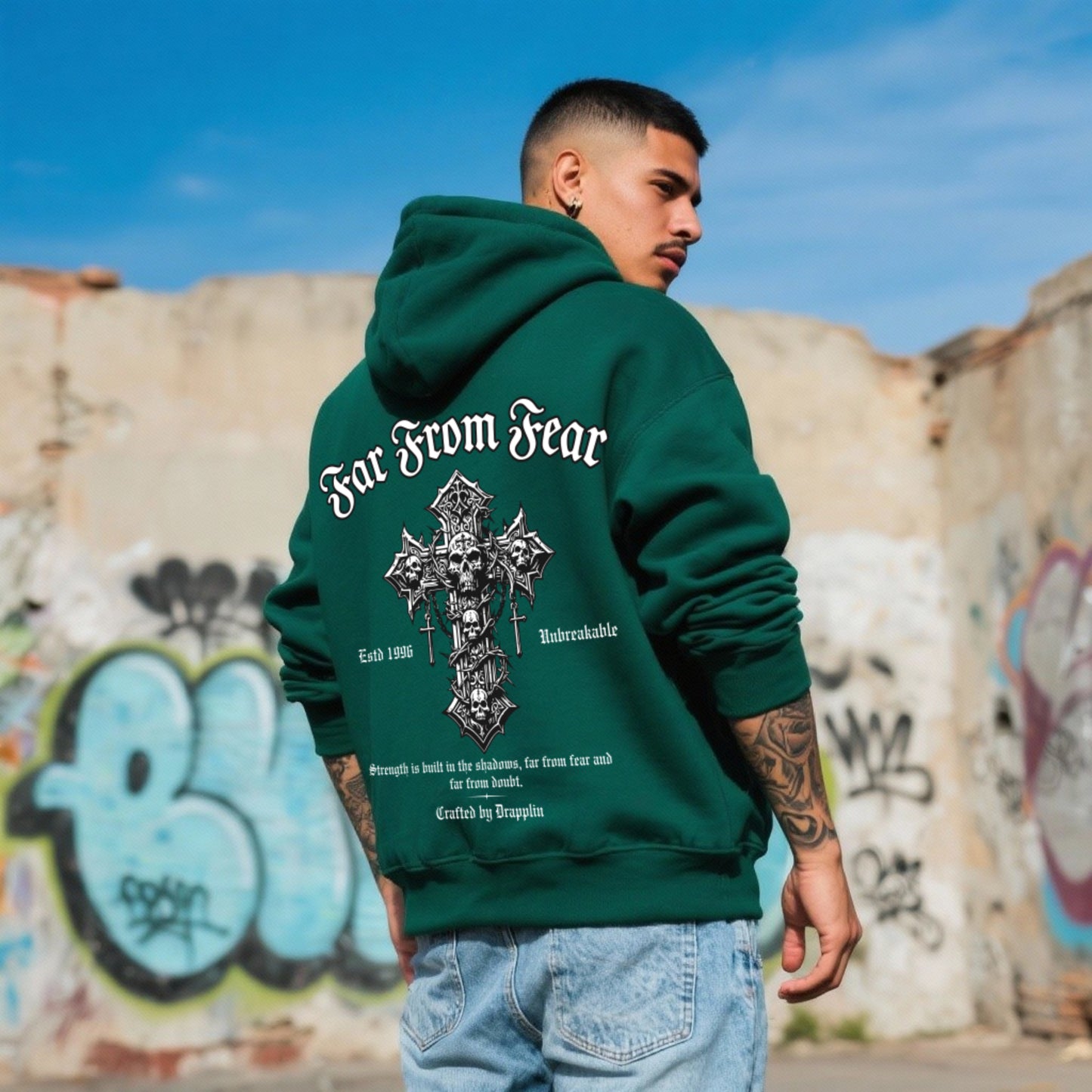 Fear Heavyweight Premium Oversized Printed Hoodie