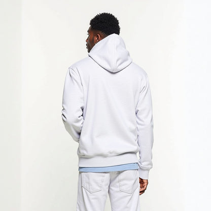 Drapplin Unisex Oversized White Typography Printed Hoodie