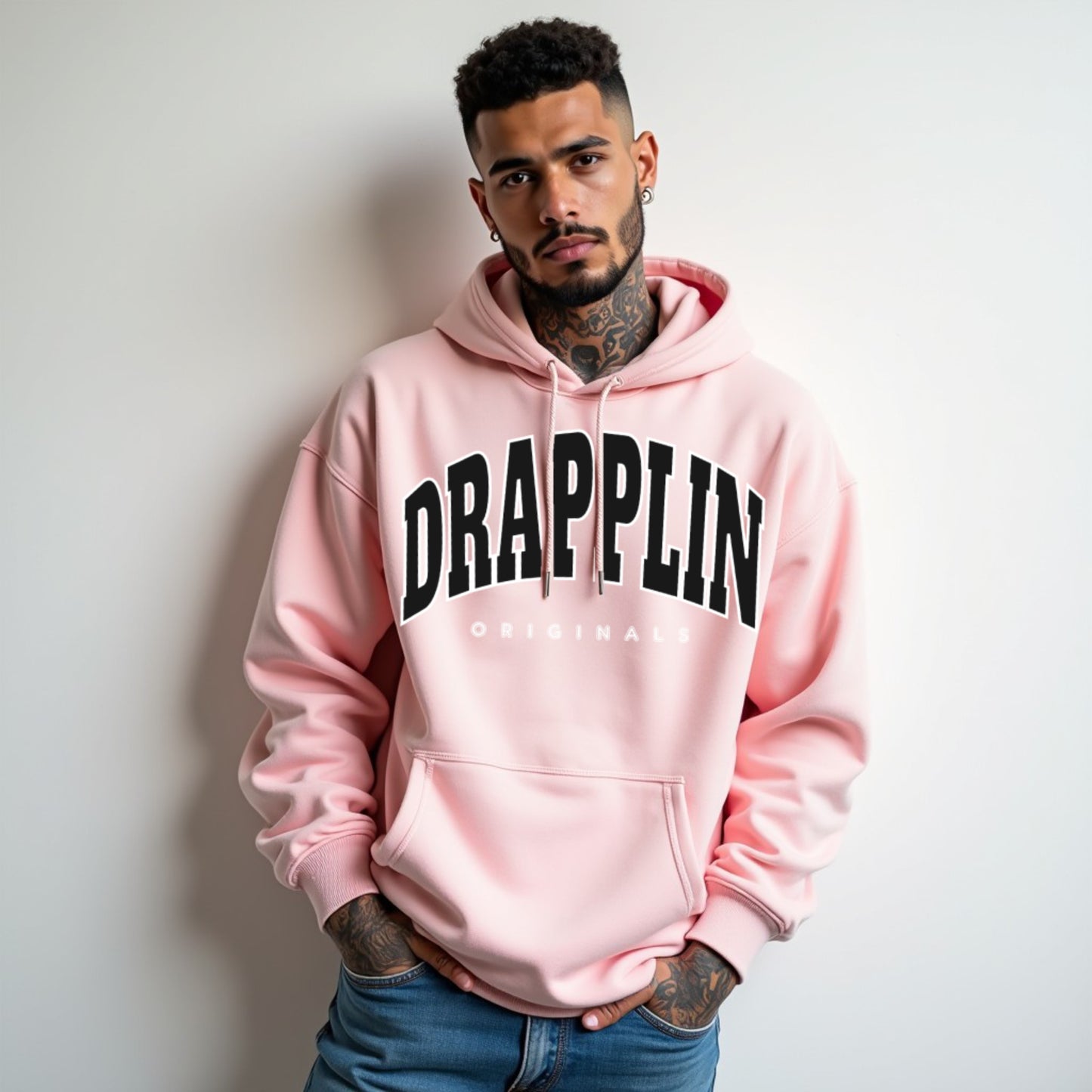 Drapplin Originals Premium Unisex Baby Pink Oversized Hoodie
