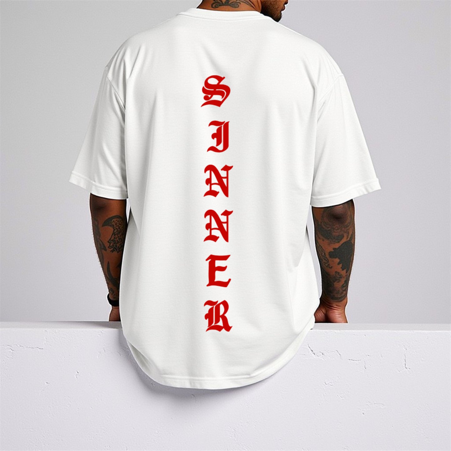 Sinners White Premium Oversized T-shirt