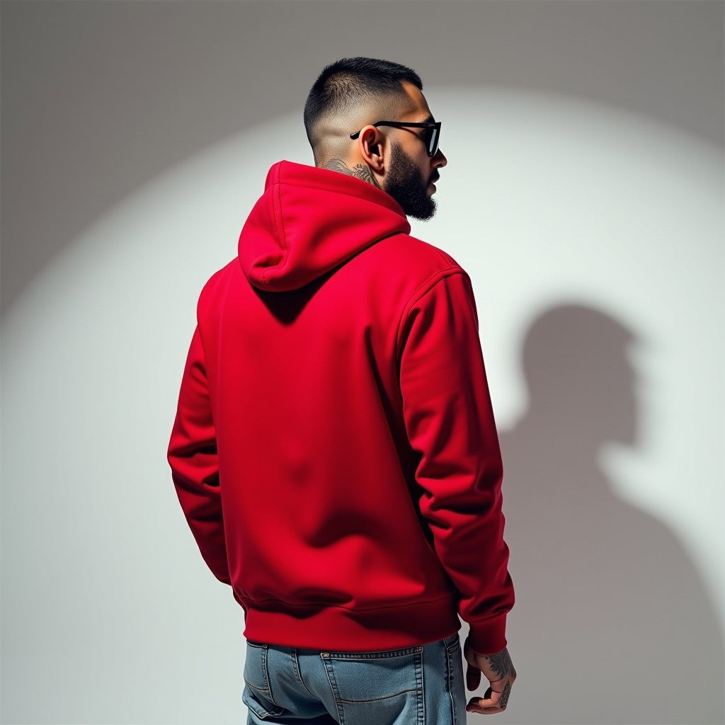 Tavern Unisex Regular Fit Red Printed Hoodie