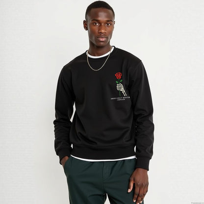 Amor Black Unisex Premium Regular Printed Sweatshirt