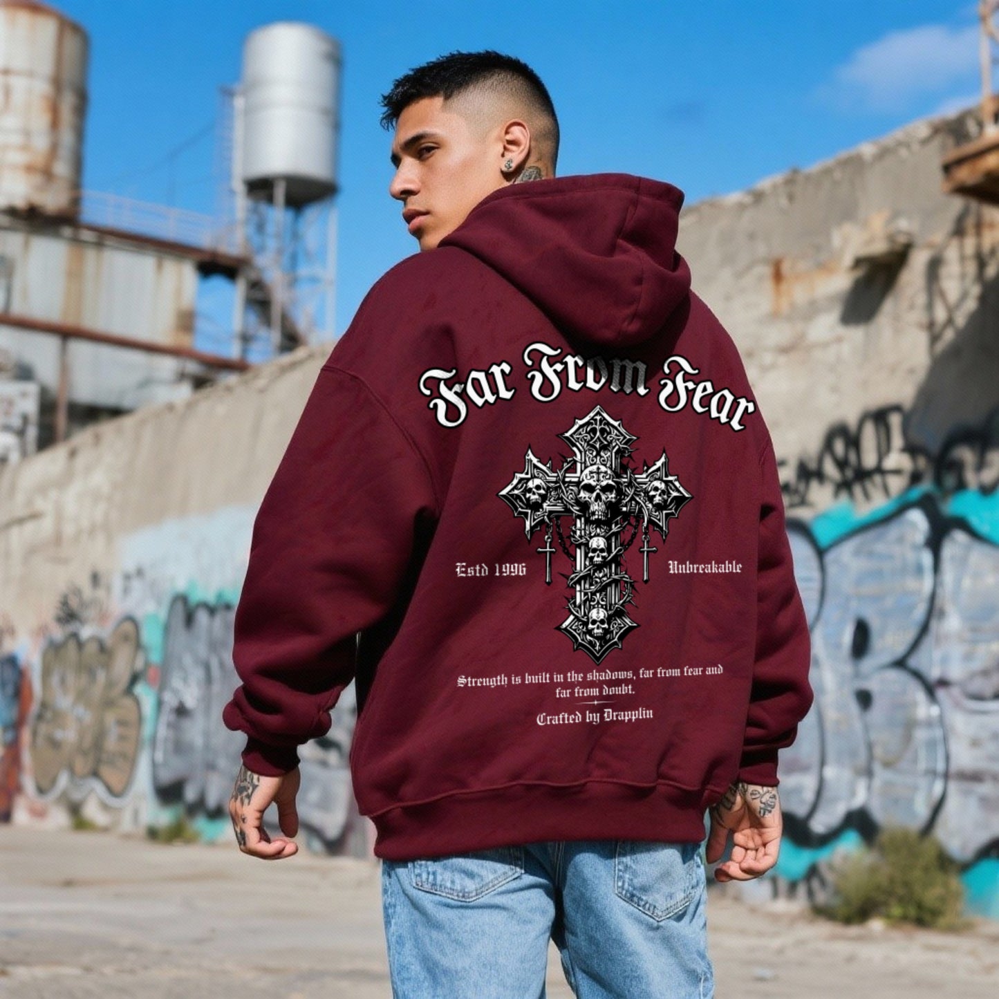 Fear Heavyweight Premium Oversized Printed Hoodie