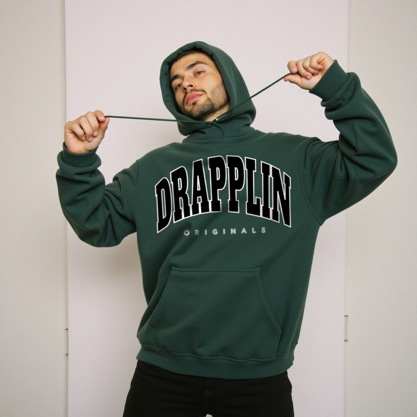 Drapplin Originals Premium Unisex Bottle Green Oversized Hoodie