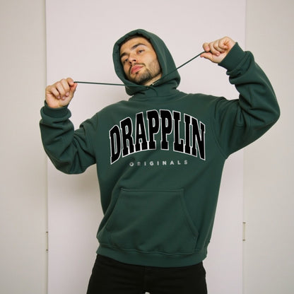 Drapplin Originals Premium Unisex Bottle Green Oversized Hoodie