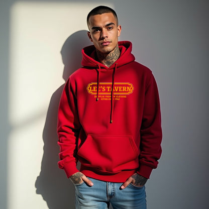 Tavern Unisex Regular Fit Red Printed Hoodie