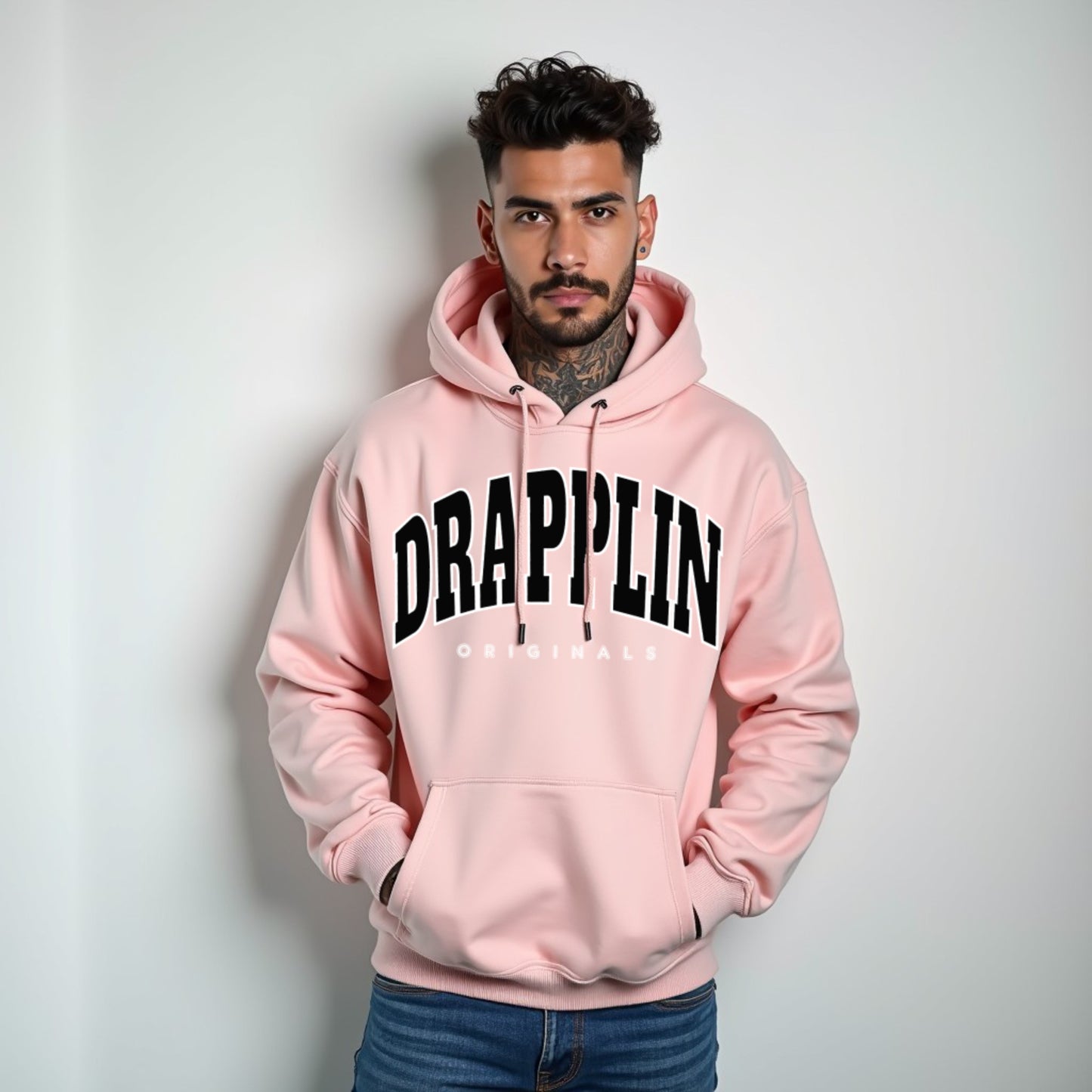Drapplin Originals Premium Unisex Baby Pink Oversized Hoodie