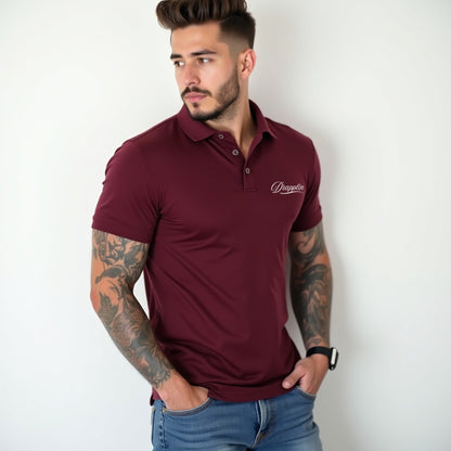Drapplin Maroon Premium Polo Collar T-shirt