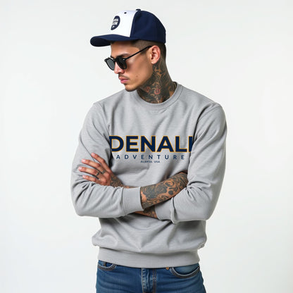 Denali Grey Unisex Regular Printed Sweatshirt