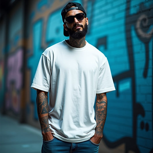 Premium White Oversized Solid Plain T-shirt