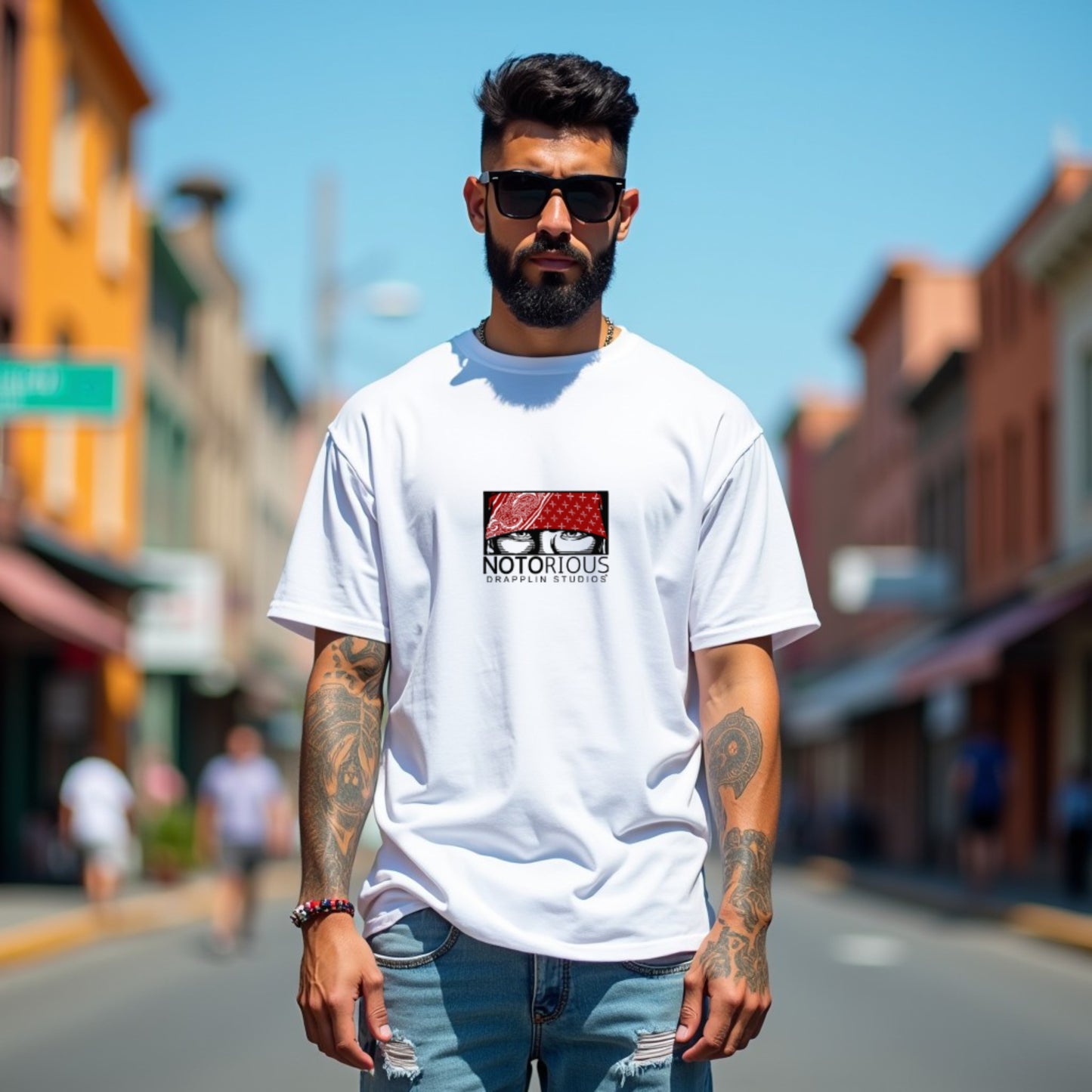 Notorious Premium White Oversized Typography Printed T-shirt
