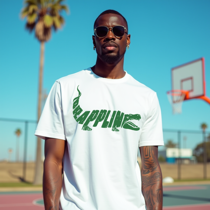 Drapplin Finest Premium White Oversized Printed T-shirt
