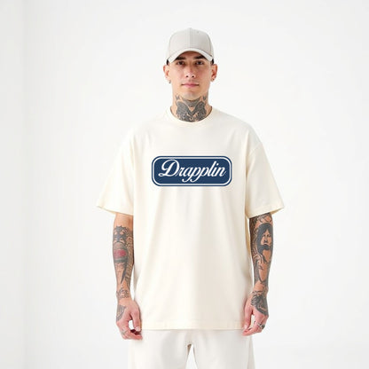 Drapplin Unisex Off White Premium Oversized Printed T-shirt