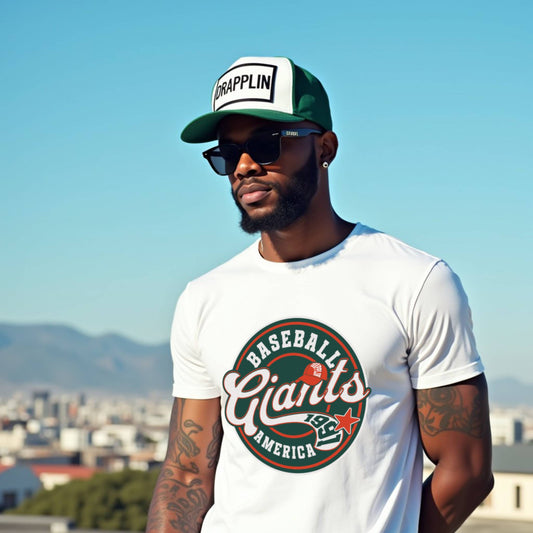 Giant White Regular Crew Neck Graphic Printed T-shirt