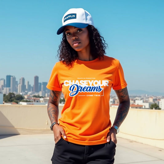 Chase Orange Woman Relaxed Fit Printed T-shirt