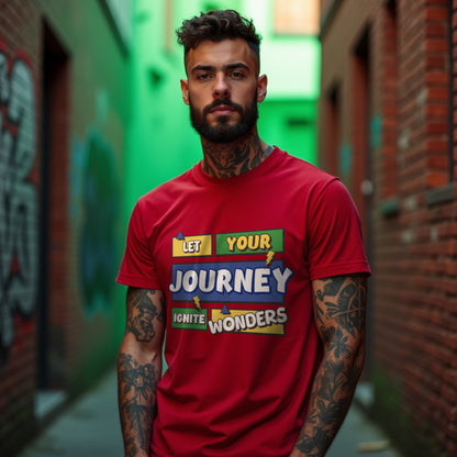 Ignite Red Crew Neck Graphic Printed T-shirt