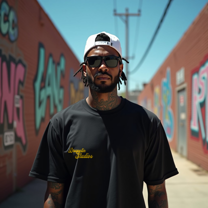 Surprises Premium Black Oversized Typography Back Printed T-shirt