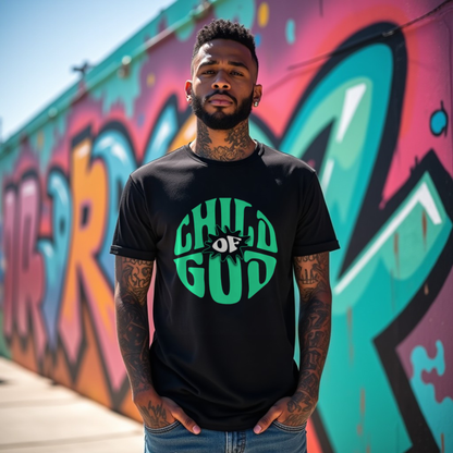 Child Of God Black Crew Neck Graphic Printed T-shirt