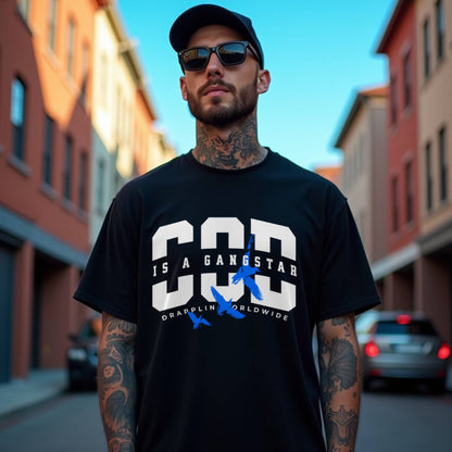 God Gangster Premium Black Oversized Typography Printed T-shirt