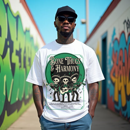 Thugs Premium White Oversized Printed T-shirt