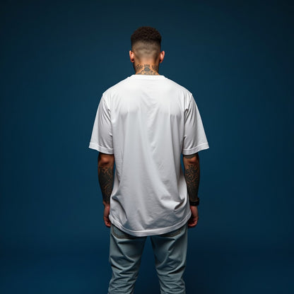 Different Premium White Oversized Typography Printed T-shirt