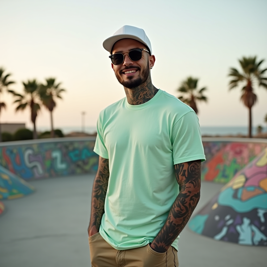 Premium Jade Regular Crew Neck Solid Plain T-shirt