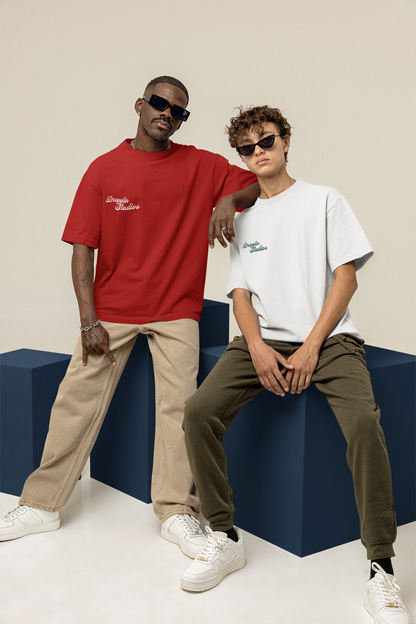 Surprises Premium Red Oversized Typography Back Printed T-shirt