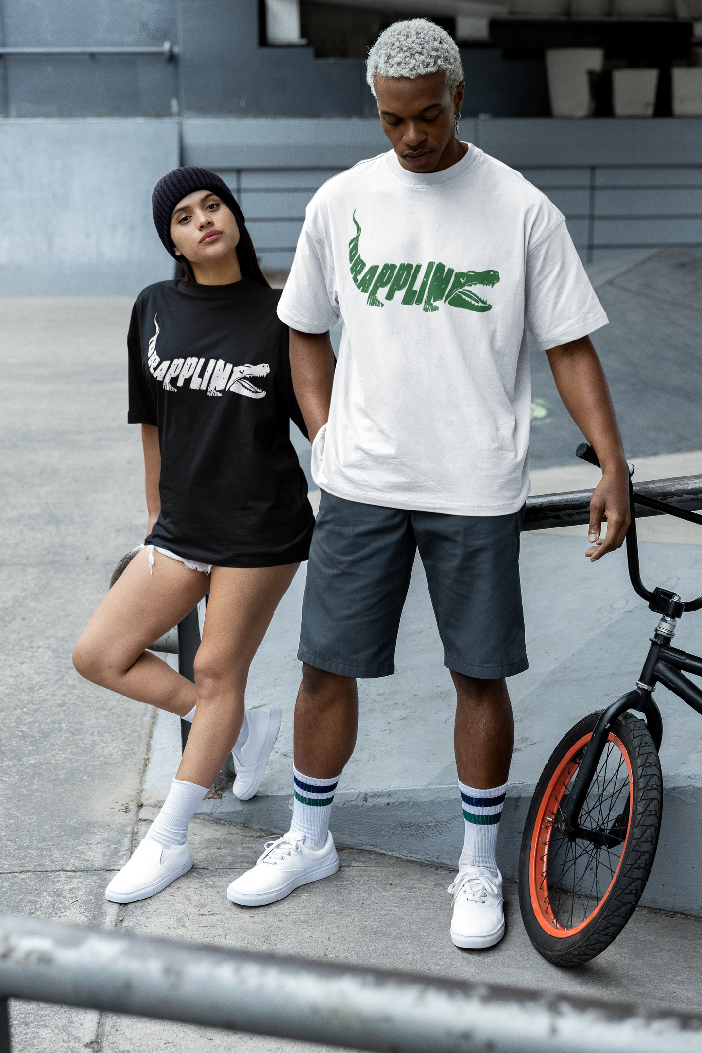 Drapplin Finest Premium White Oversized Printed T-shirt