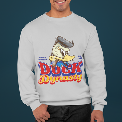 Duck Dynasty Grey Mélange Regular Printed Sweatshirt